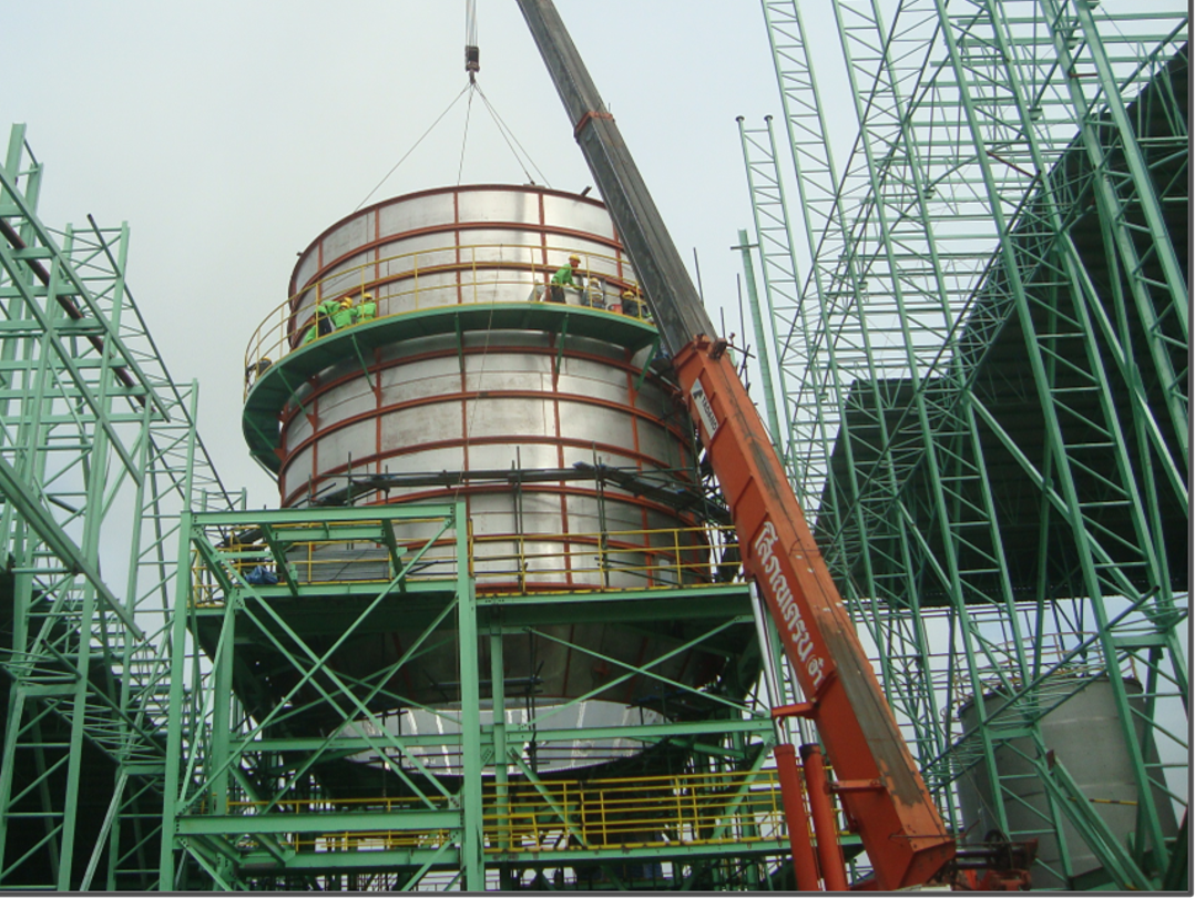 Large vessel and structural installation