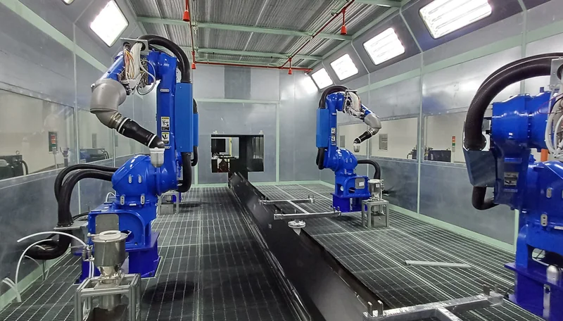 Robotic paint booth